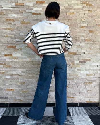Wide Leg Jeans KALEA Carton Blue