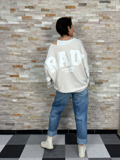 Jeans MADIE loose fit mit Kordel Middle Blue