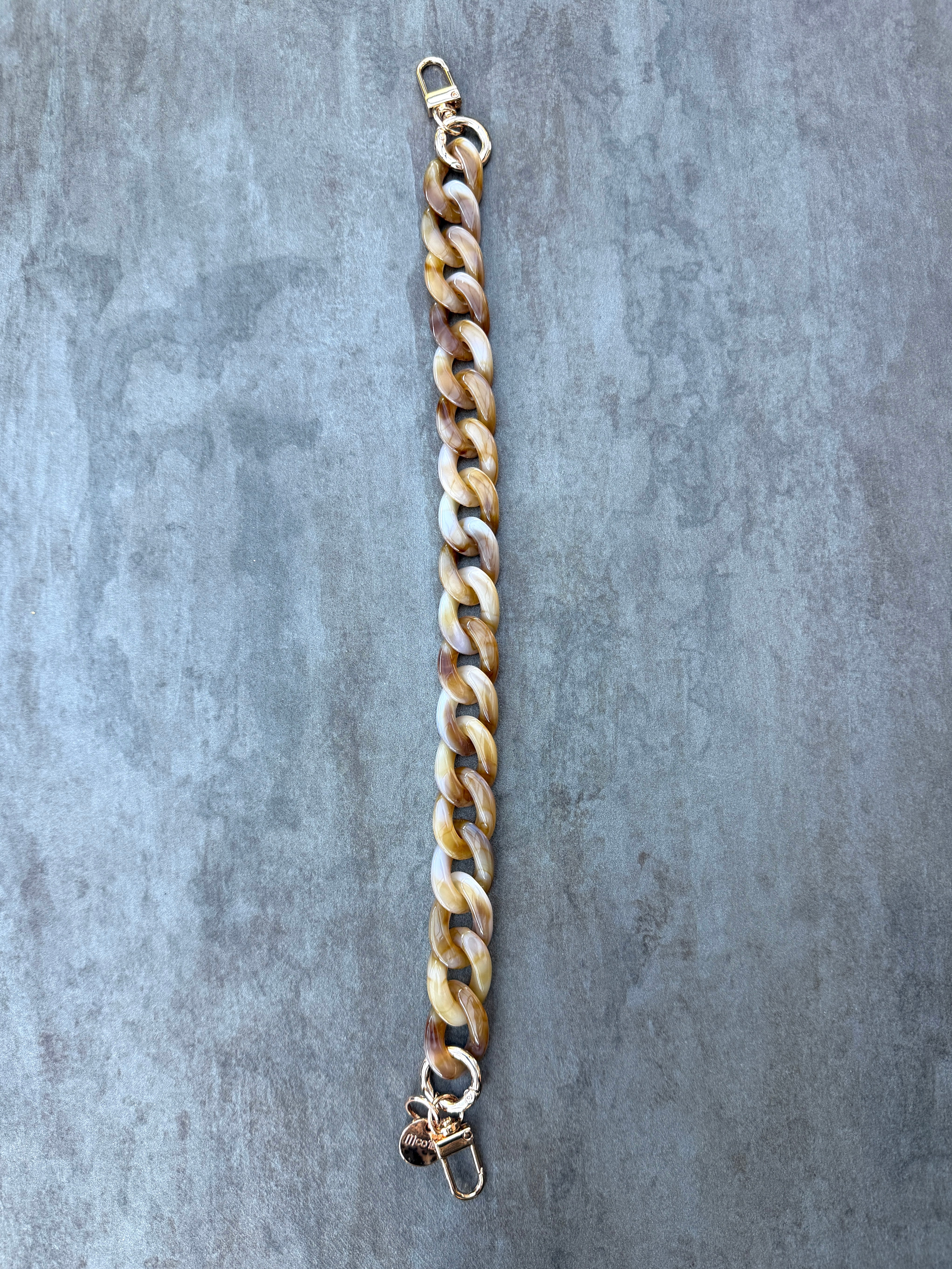 Pants / Phone Chain in Camel Brown with Gold