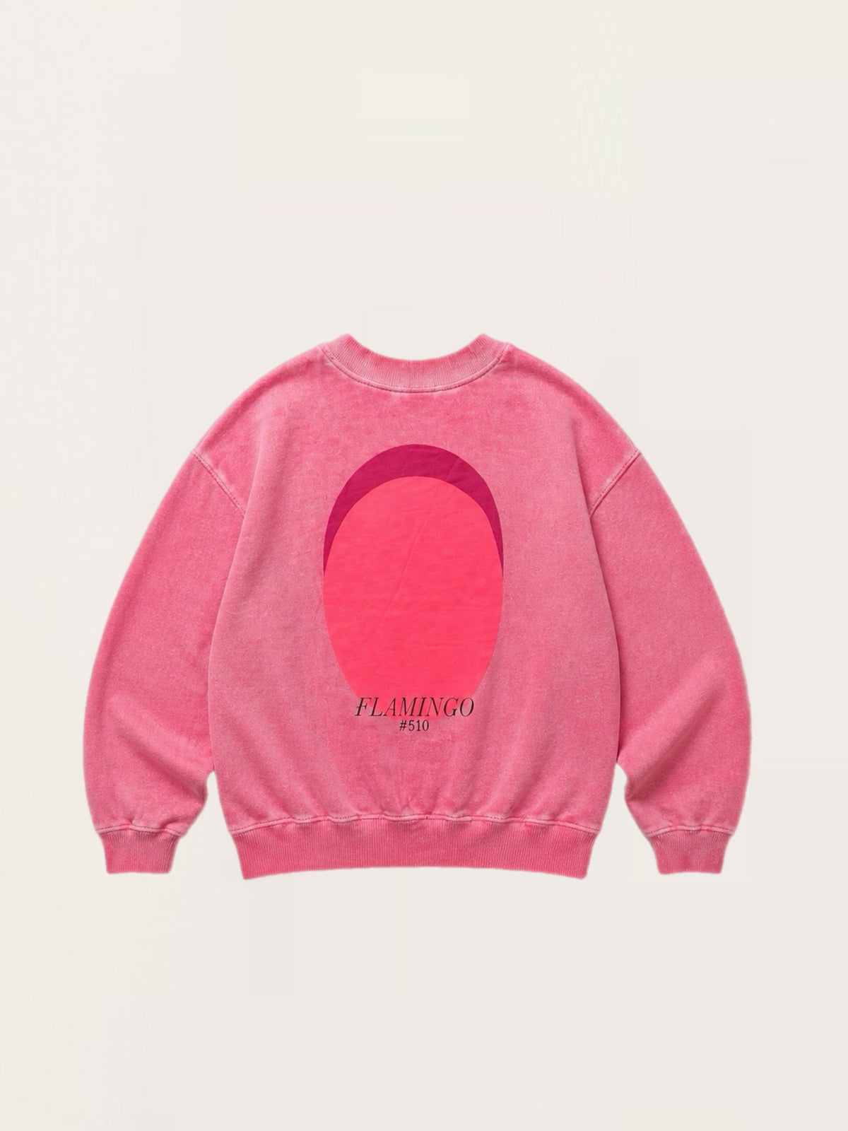 Oversized Sweatshirt Sky Organic Circles Flamingo