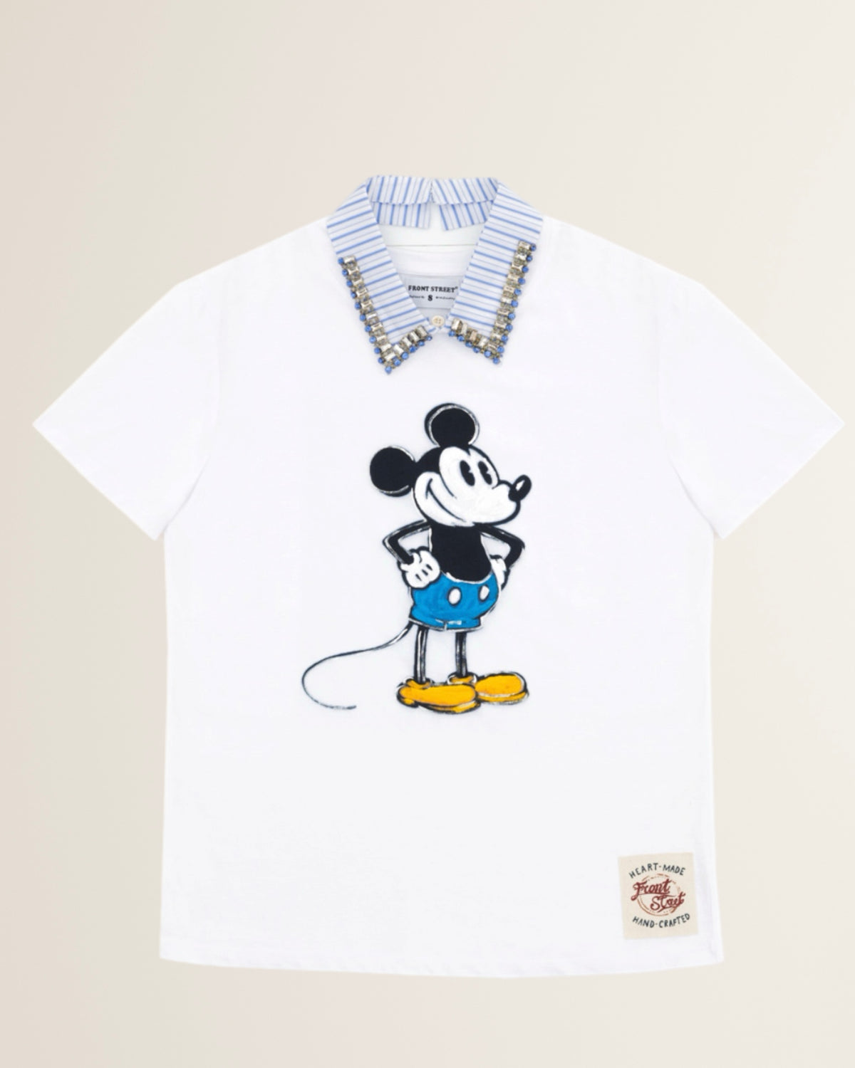 T-Shirt Cartoon Mouse mit Schmuckkragen