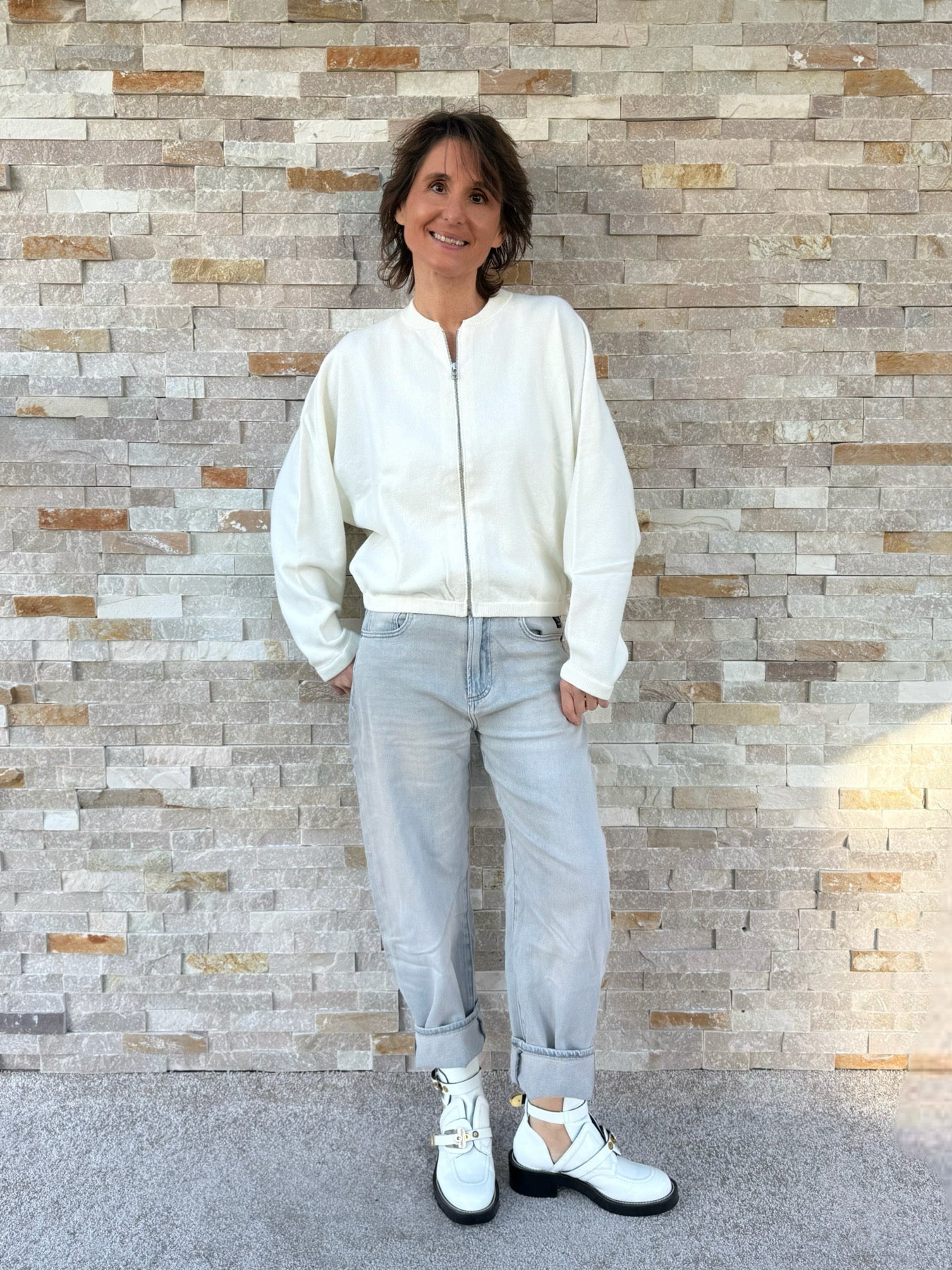 O-Shape Jeans YOANA in Sunrice Blue