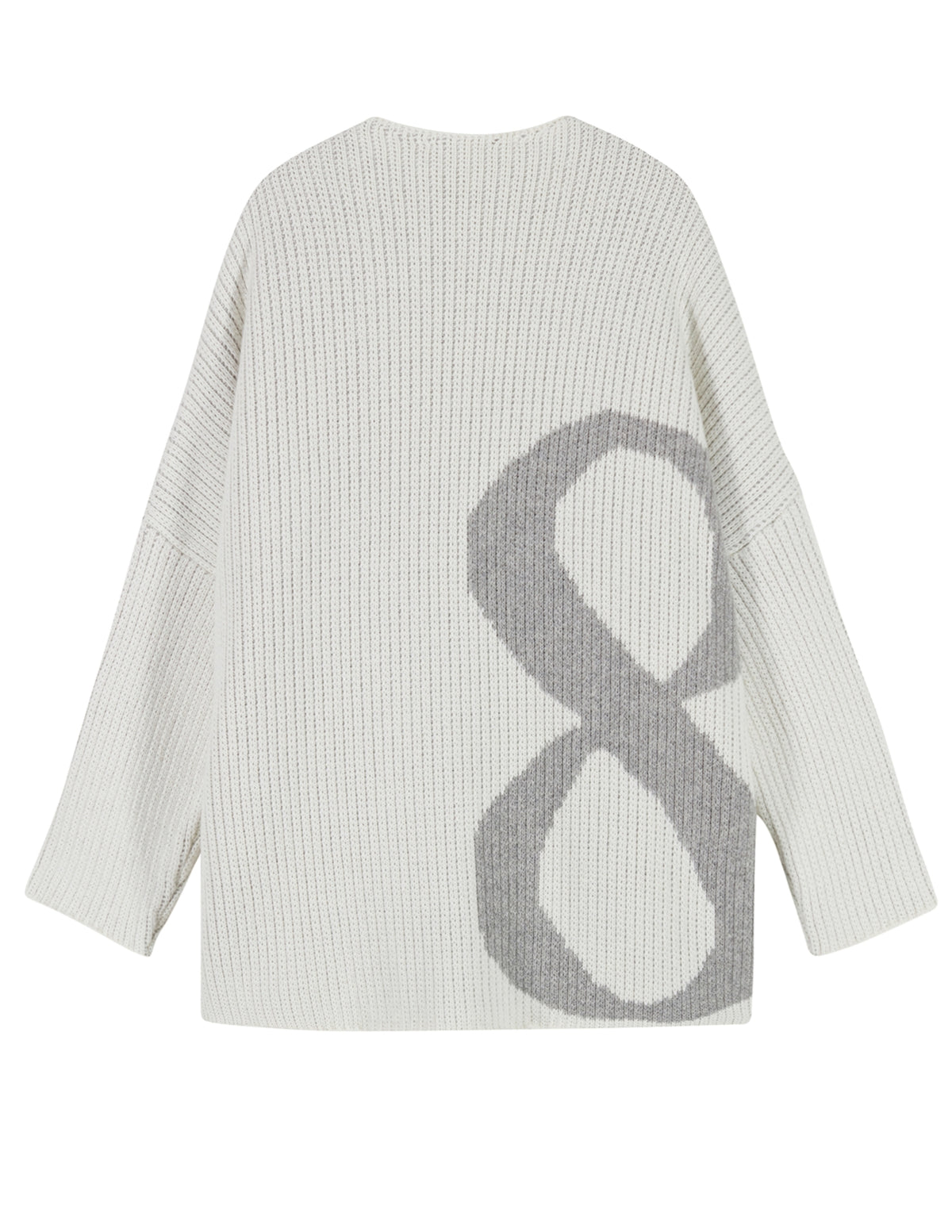 Strickjacke / Hülle mit Logo MAGNESIO in Offwhite