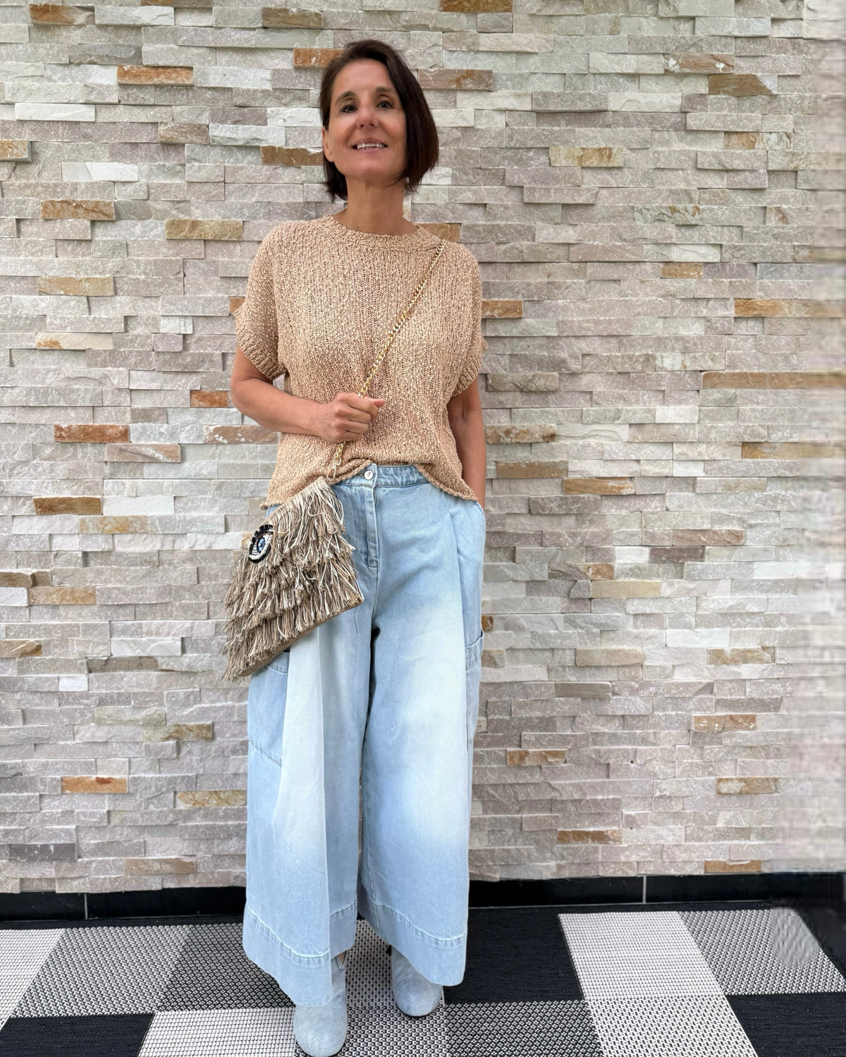 Sweater effect yarn desert sand