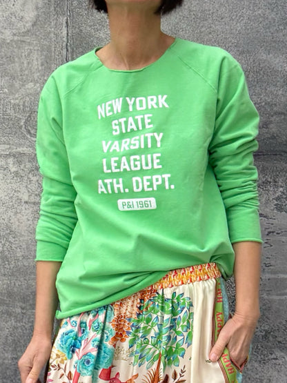 Sweatshirt mit Druck Apfelgrün