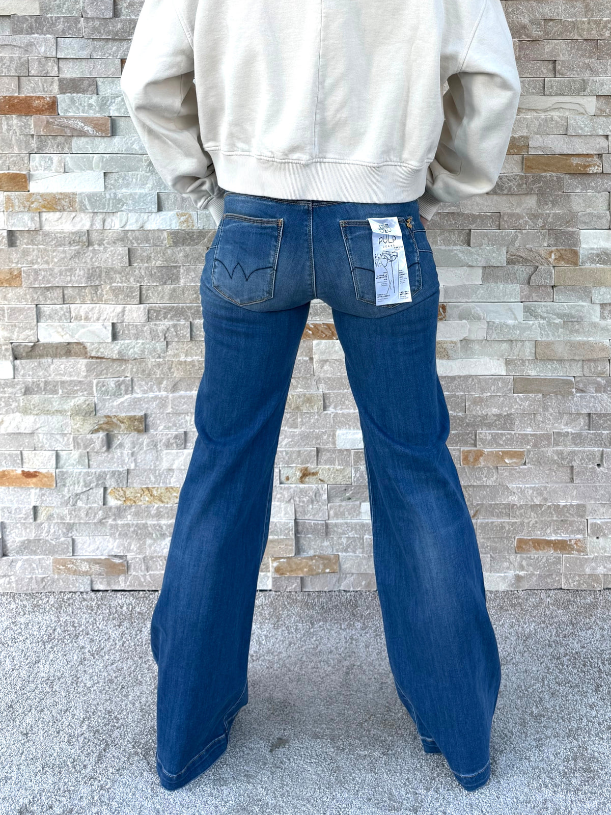 HIGH FLARE BARCY Flared Jeans in Medium Blue