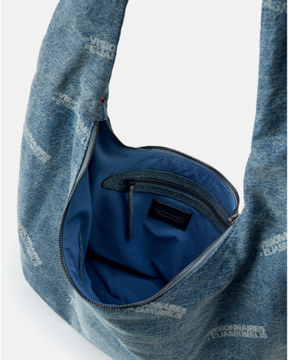 Hobo Bag MILDRED mit ER Logo Mittelblau
