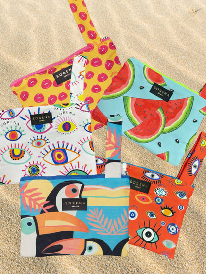 Kleine Stofftasche Lucky Clutch 003 Melone