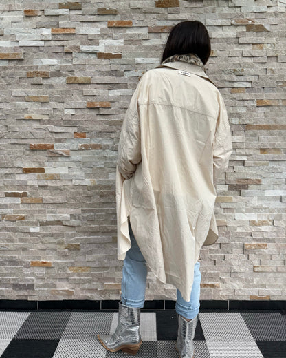 Overshirt Jacke Hellbeige