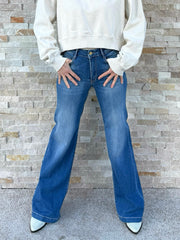 Jeans HIGH FLARE BARCY in mid blue