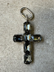 Schmuckanhänger Croce Princess  großes Kreuz Grau-Silber