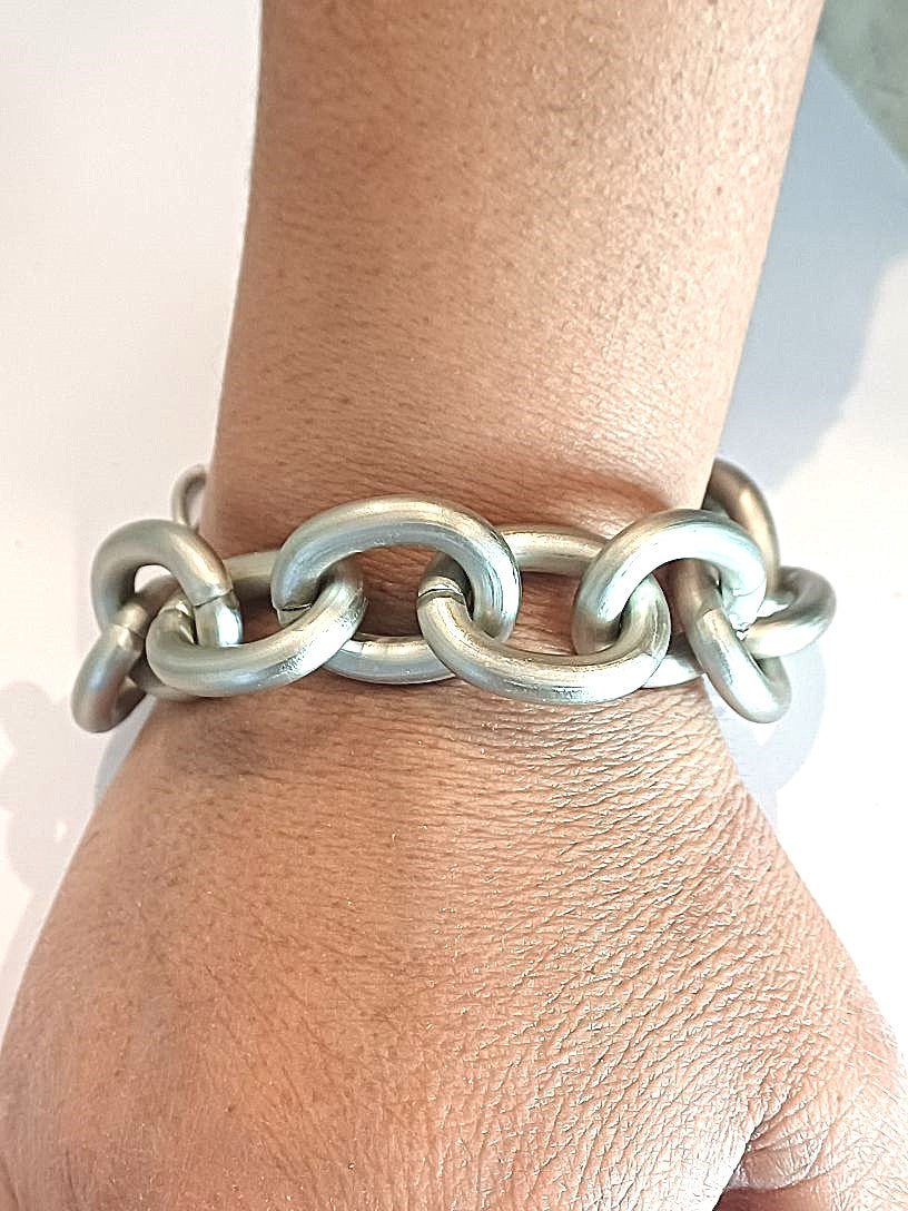 Alevà Bijoux Armband Nisida Big Opaque in matt Silber