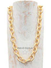 Halskette Nisida Grande mit beiten Gliedern 65 cm matt Gold