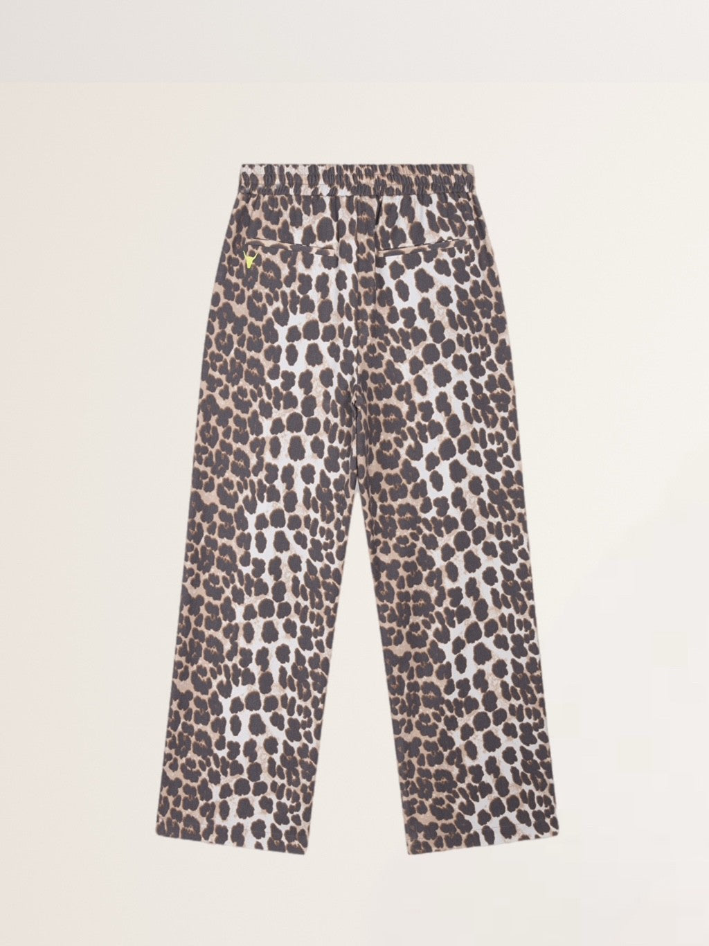 Track Pants mit Animal Print Beige-Braun