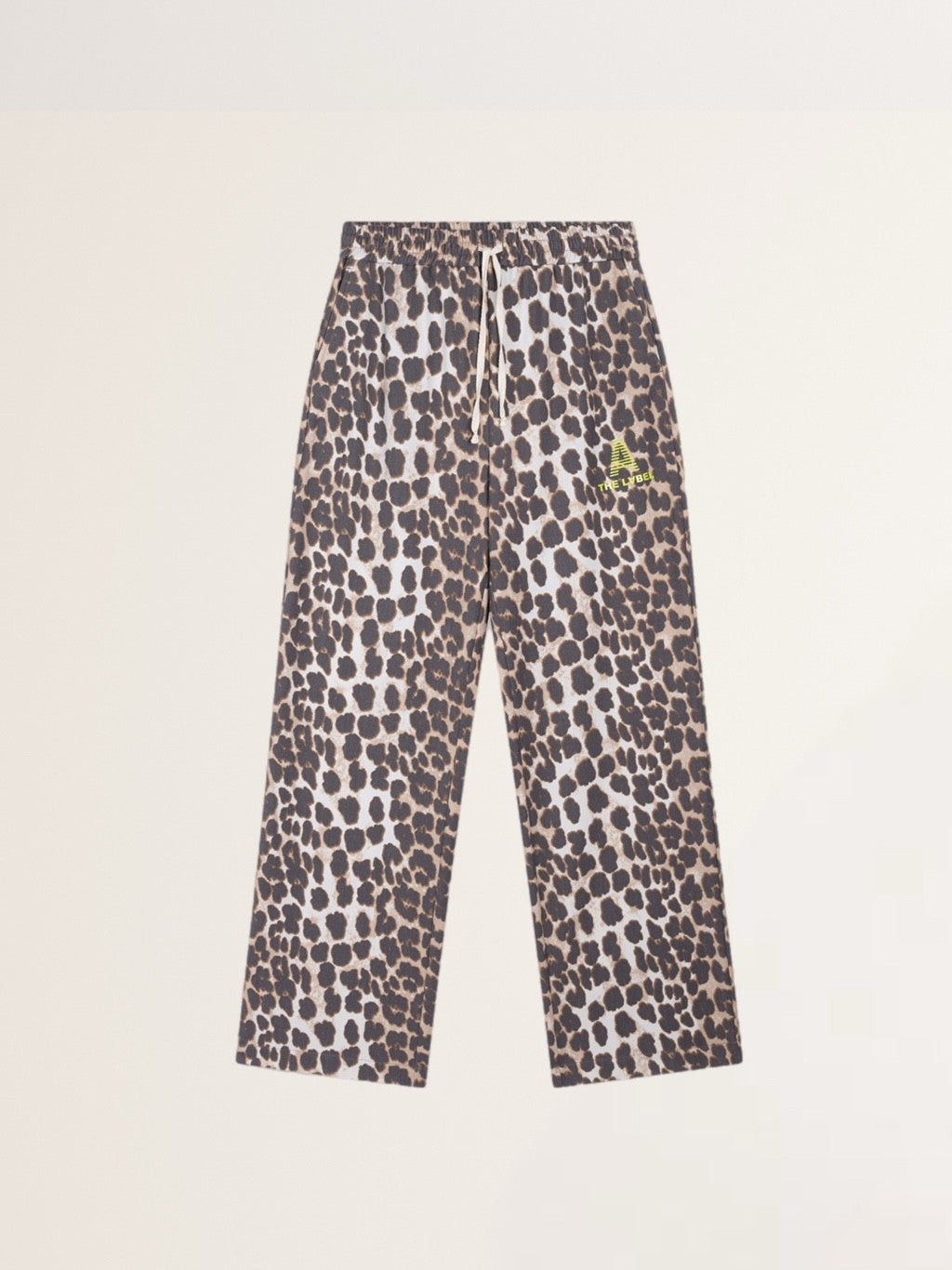 Track Pants mit Animal Print Beige-Braun