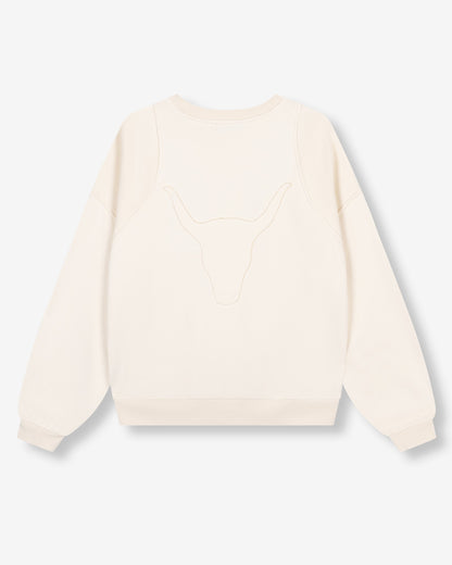 Cut out Sweatshirt in Cream