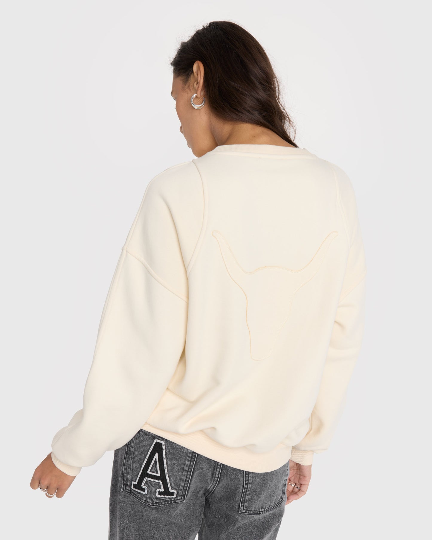 Cut out Sweatshirt in Cream