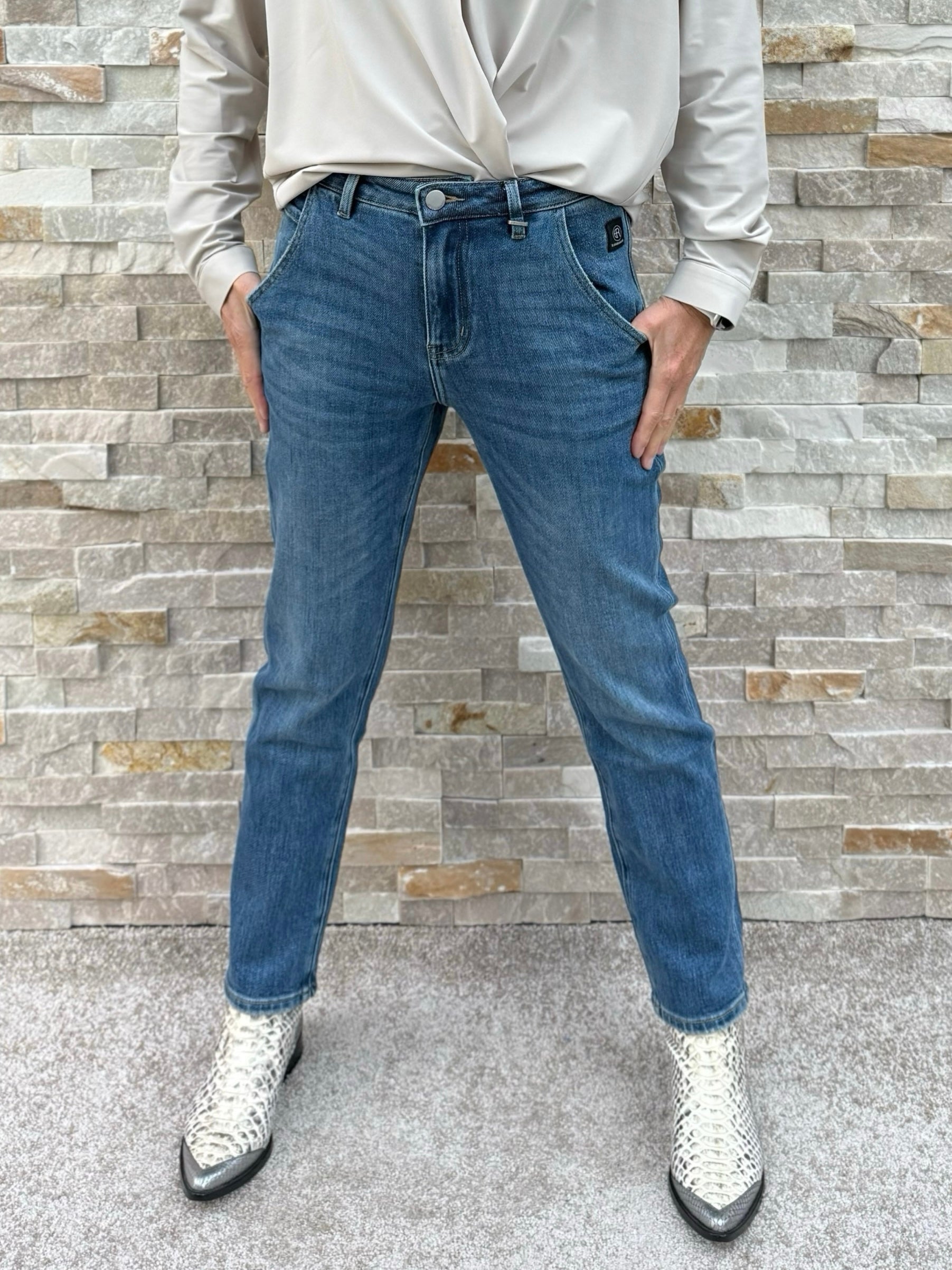 Chino Jeans JACKY in Maya Blue