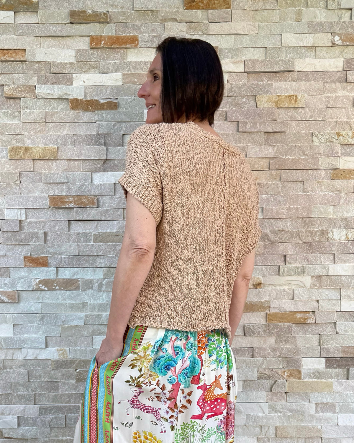 Sweater effect yarn desert sand
