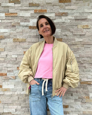 Wende Bomberjacke ELYN in Camel-Pink