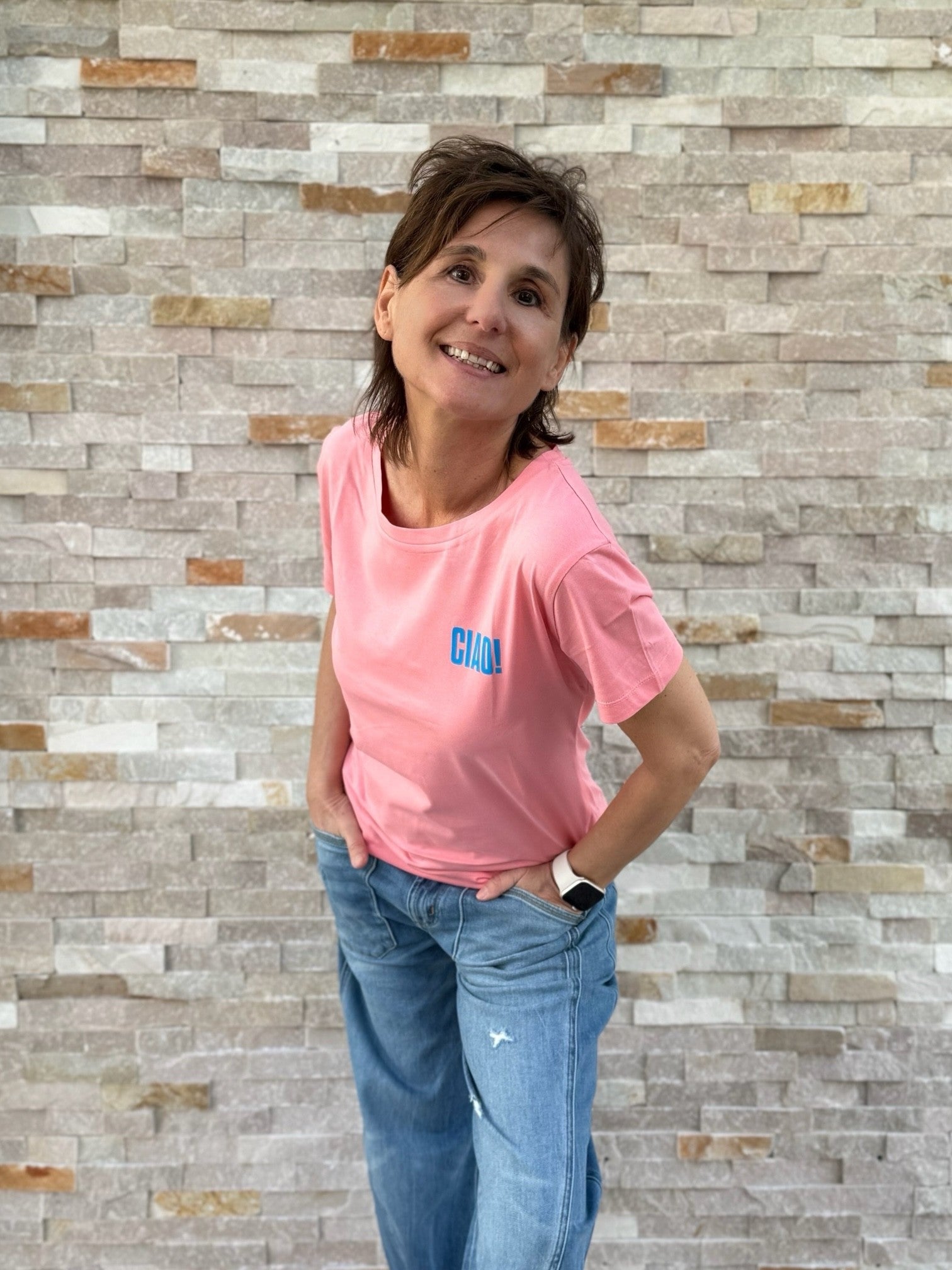 T-Shirt CIAO! in Pink Joy