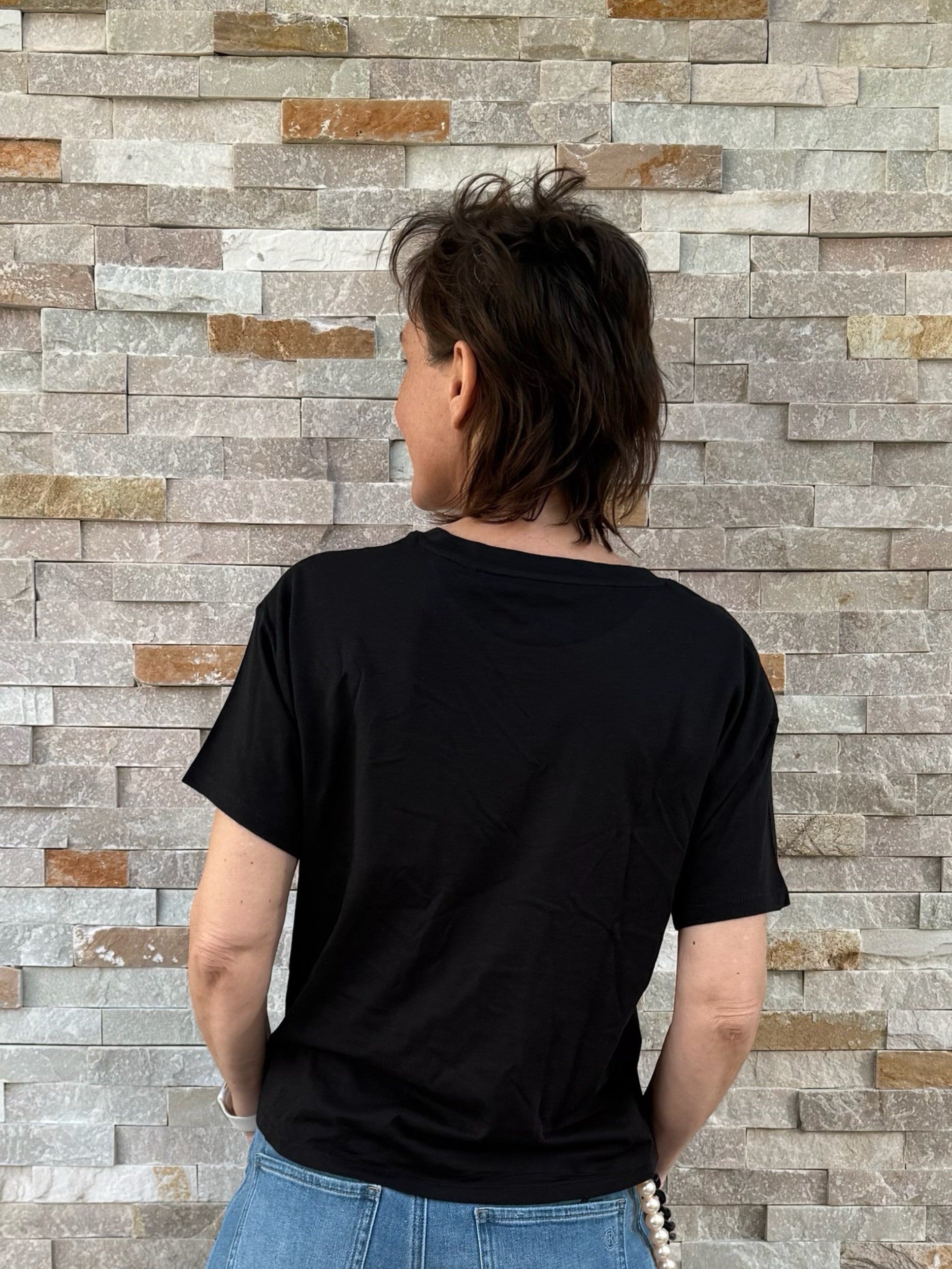 T-shirt with LONDON print in black