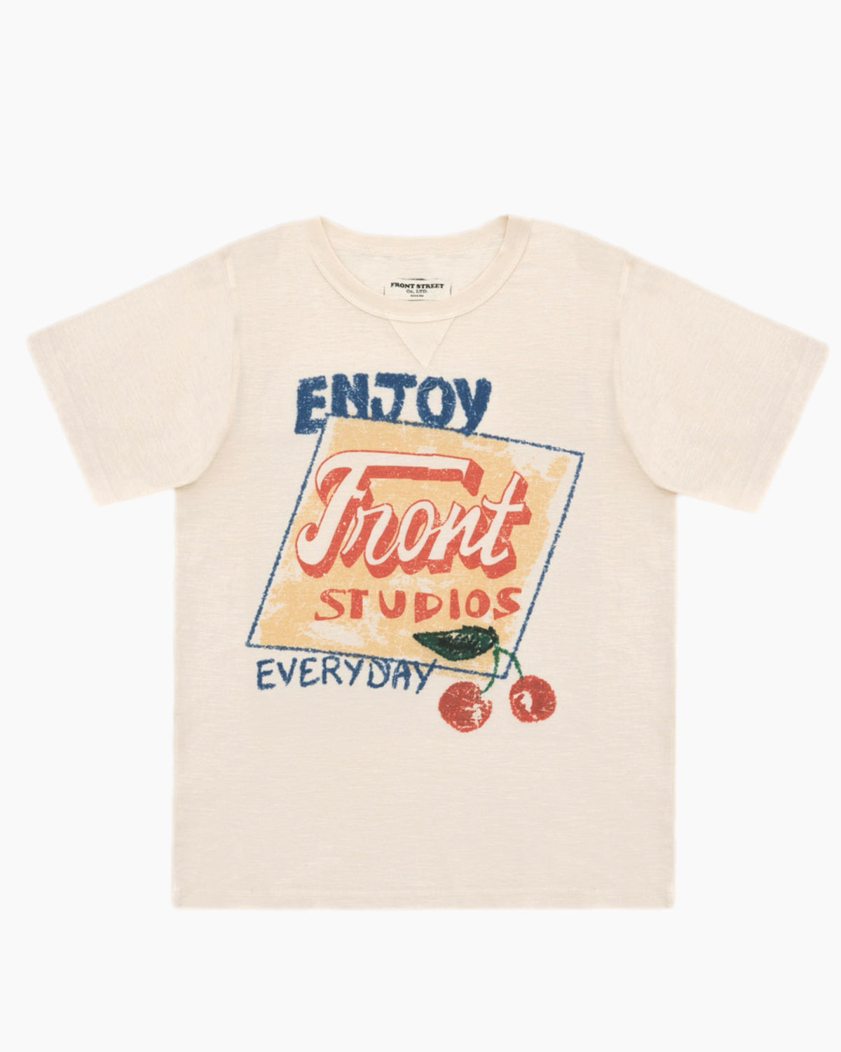 T-Shirt FRONT STUDIOS in Natur