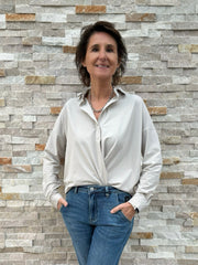 Tunic blouse MAGDA travel quality in sand