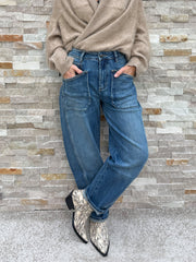 O-Shape Jeans ISABELLA in Domain Blue