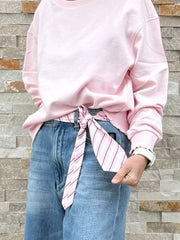 Krawatte mit Streifen in Rosa
