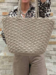 Häkel Shopper / Korb in Mocha Mousse