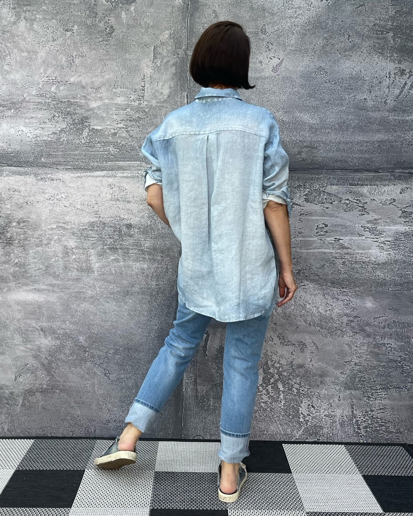 Jeans LANI destroyed relaxed Fit in Frost Blue