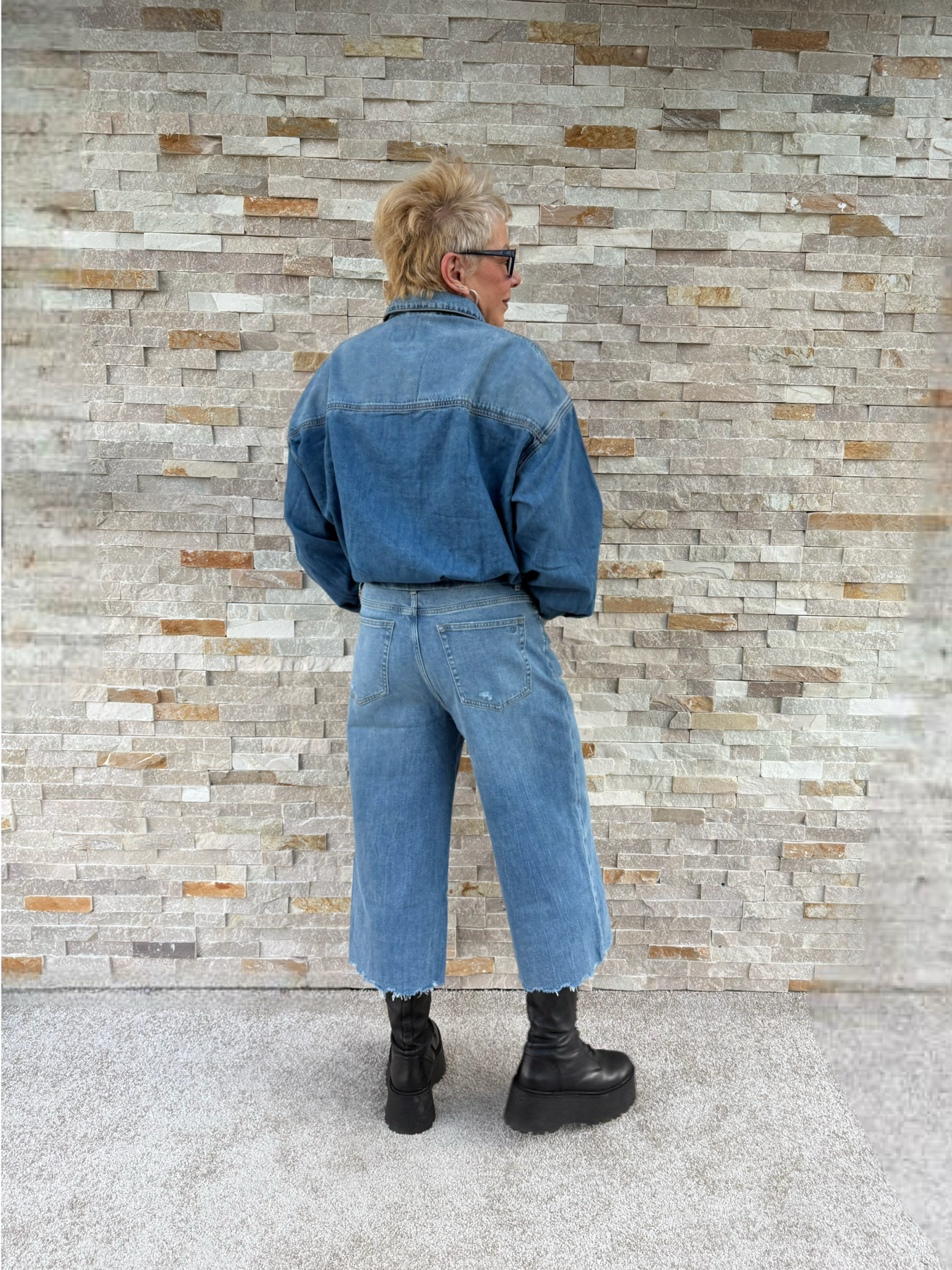 Kurzjacke ER HEROSA in Jeansoptik palermo blue