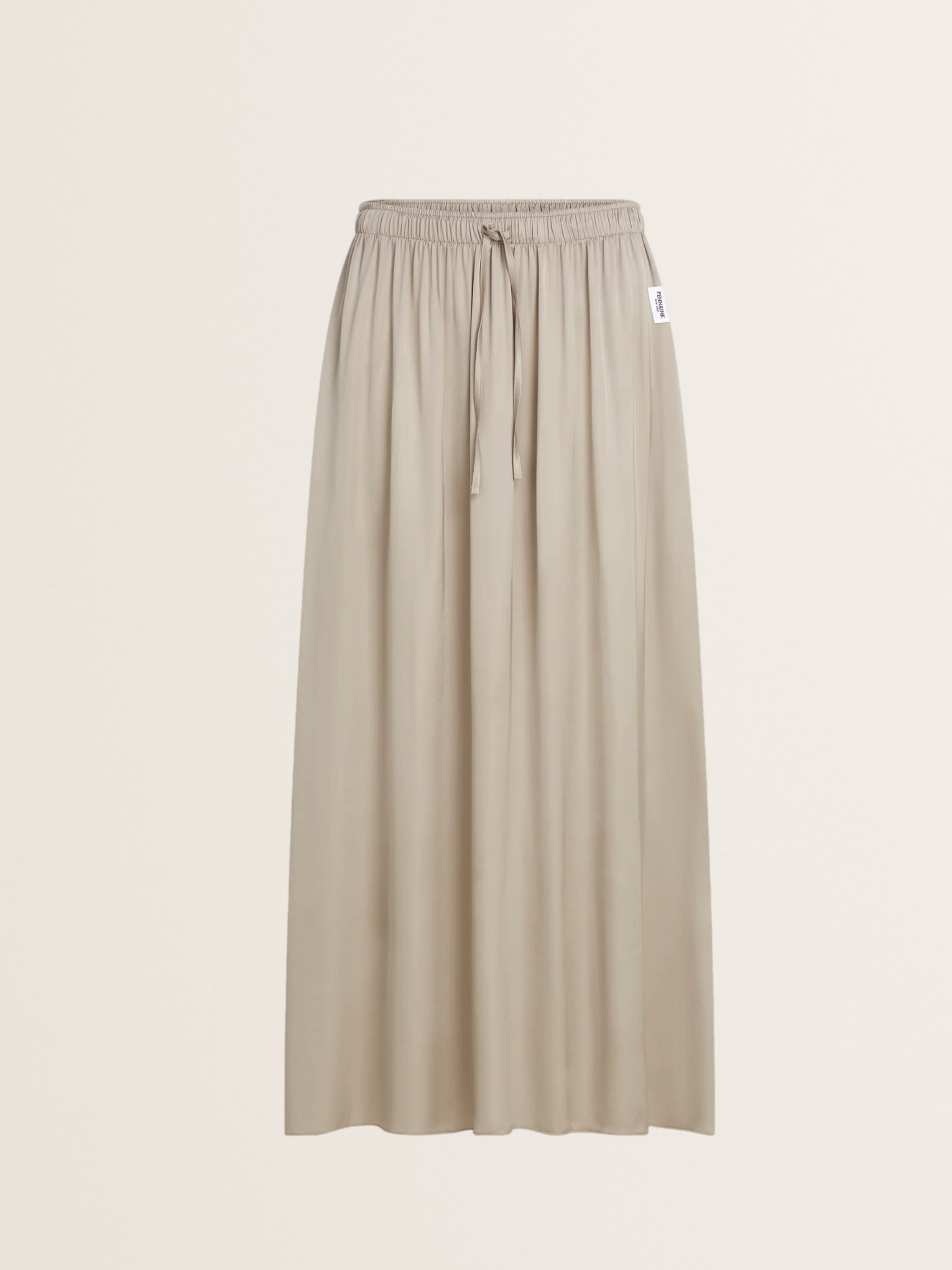 Viskose Satin Rock in Taupe