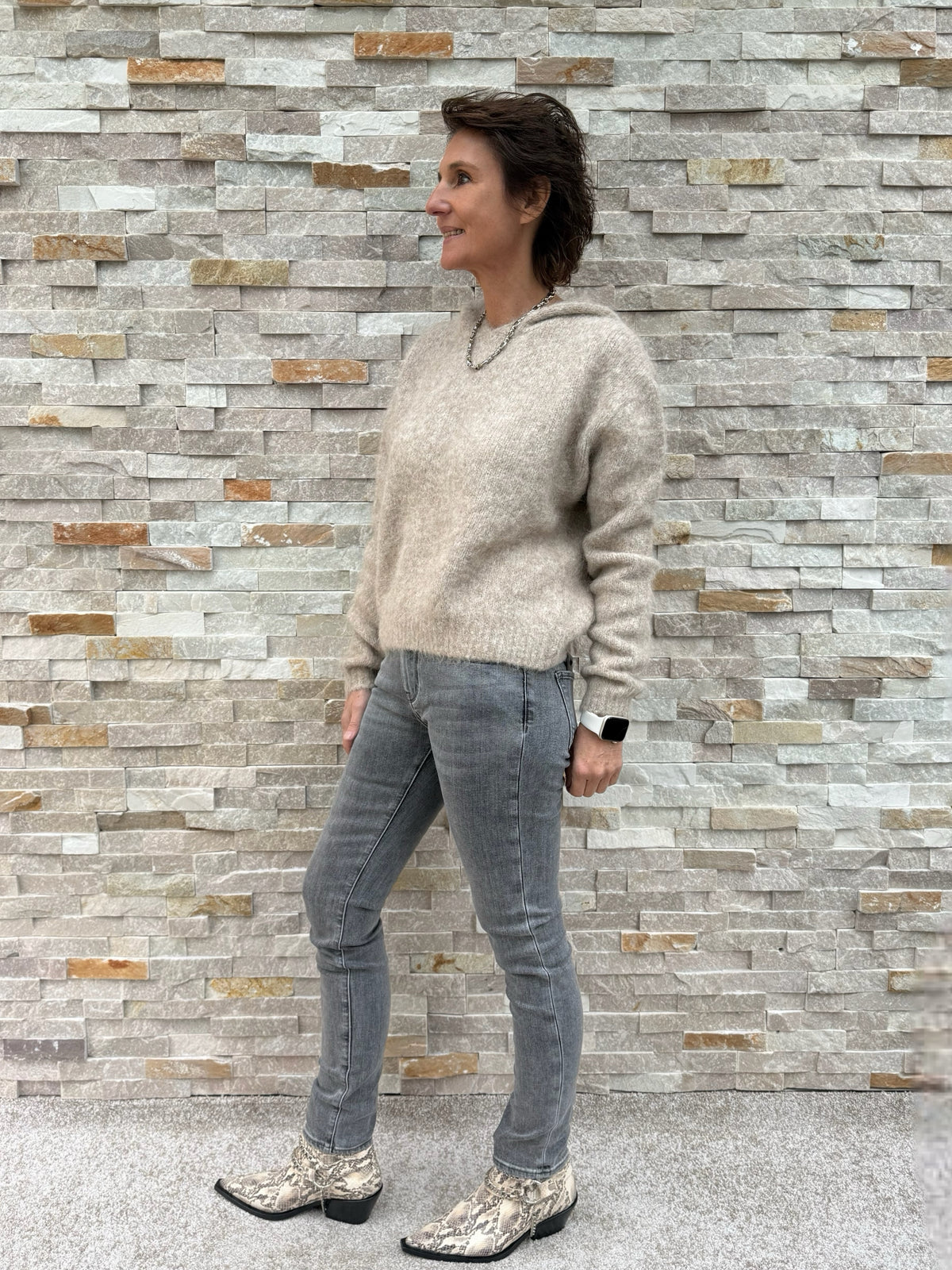 Skinny Jeans MANOU in Medium Grey