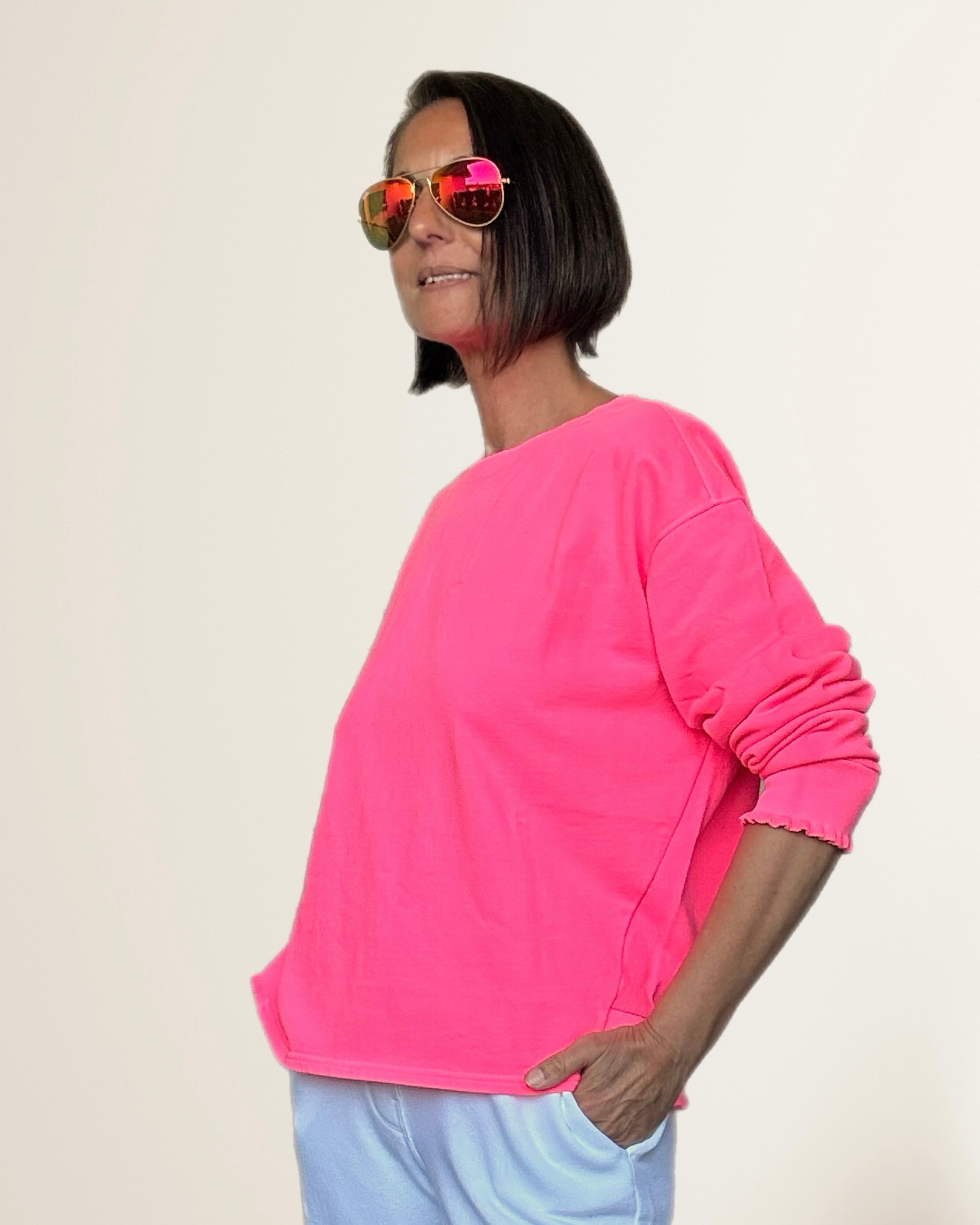 Sweatshirt ROSE Neon Pink
