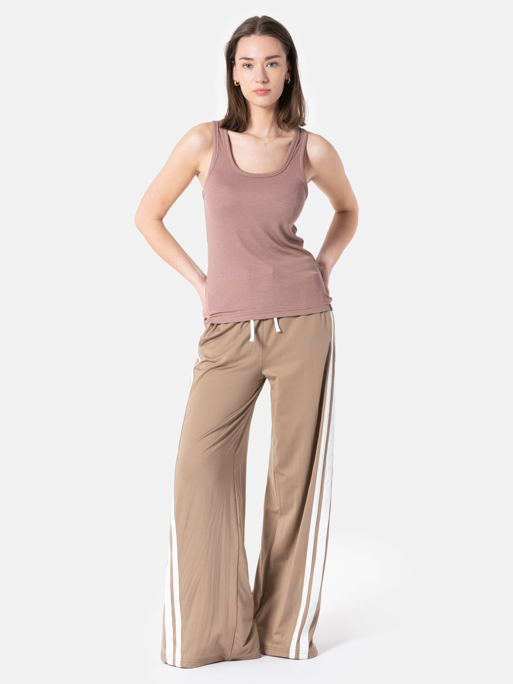 Jogg Pant PENNI mit Streifen in Mocha