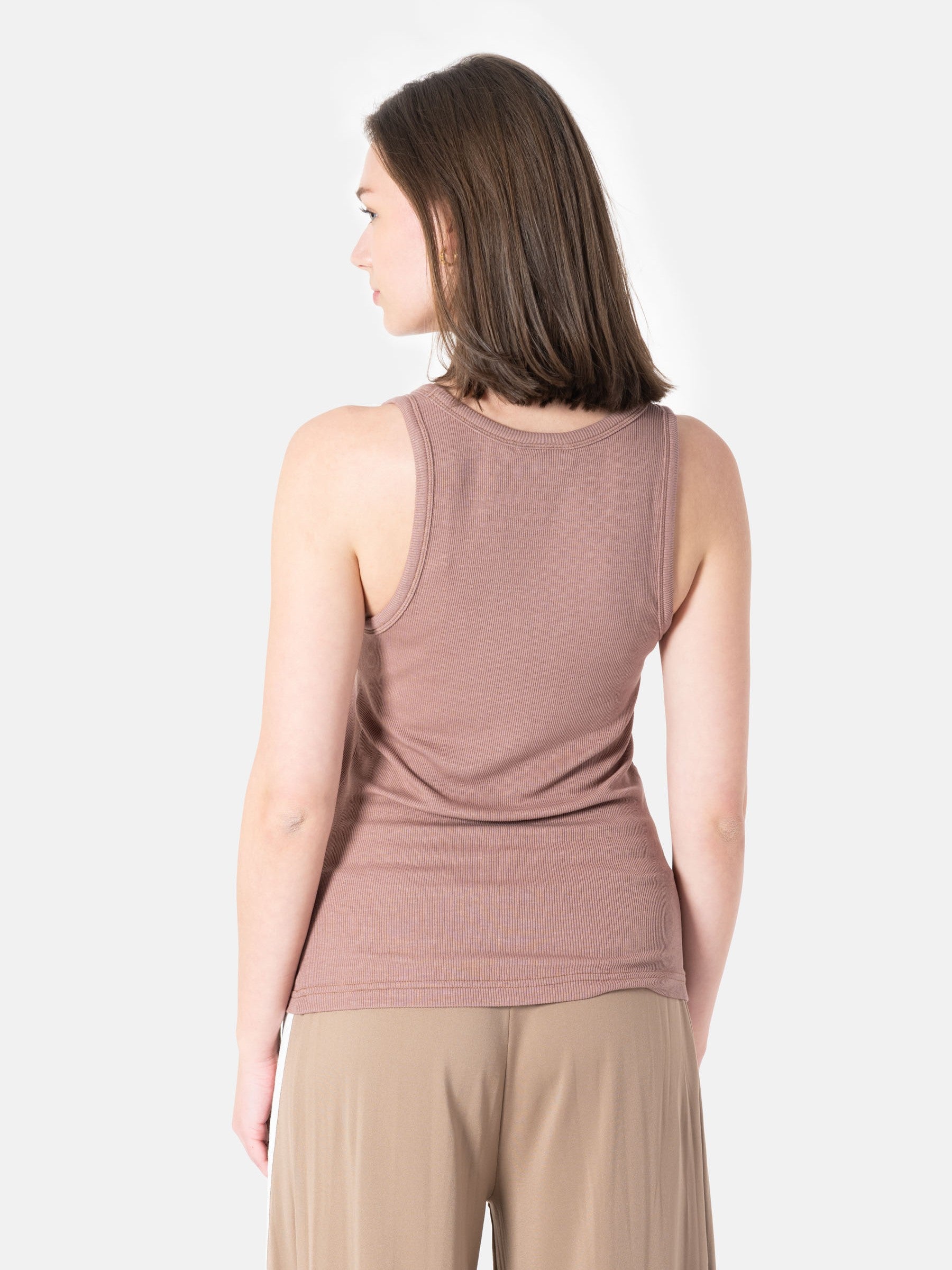 Tank Top CLARA Feinripp in Mocha