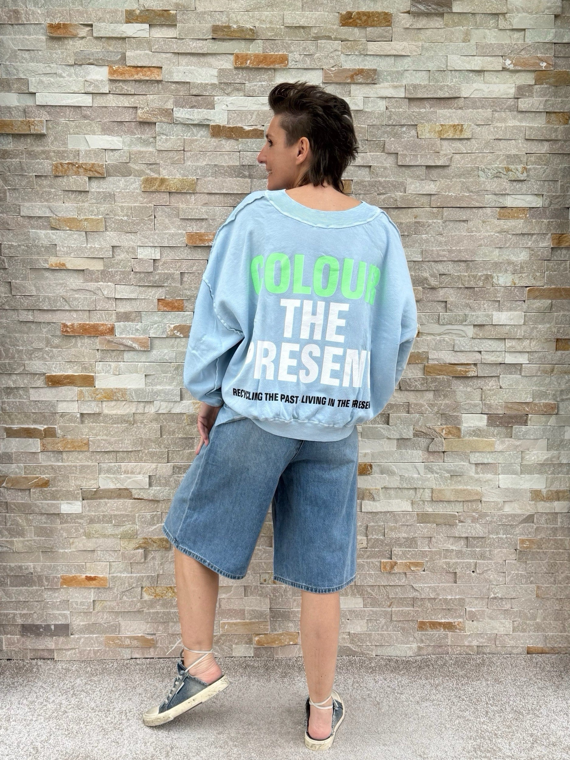 Jeans Bermuda Shorts JUDY in Steel Blue