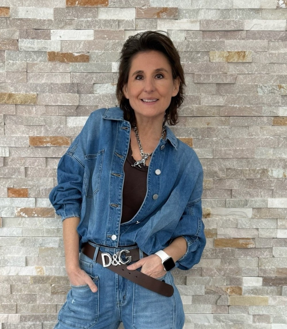 Kurzjacke ER HEROSA in Jeansoptik palermo blue