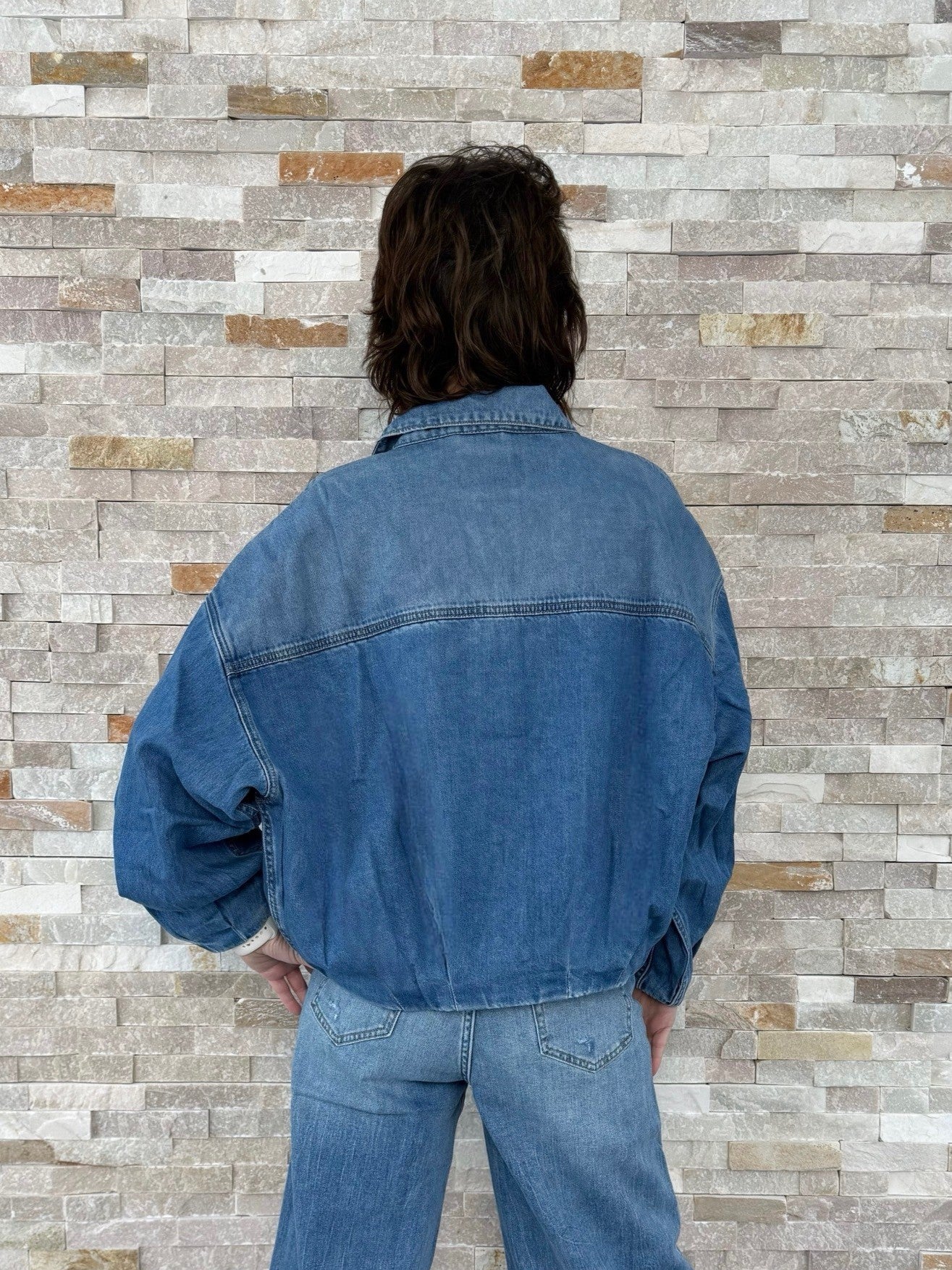 Kurzjacke ER HEROSA in Jeansoptik palermo blue