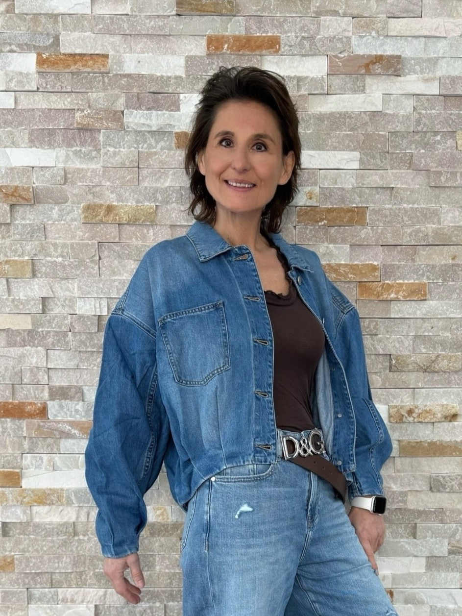 Kurzjacke ER HEROSA in Jeansoptik palermo blue