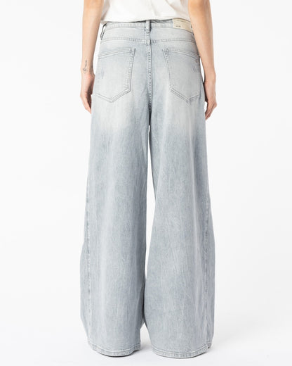 Jeans EIREEN mit Seitenfalte und extra weitem Bein snow grey