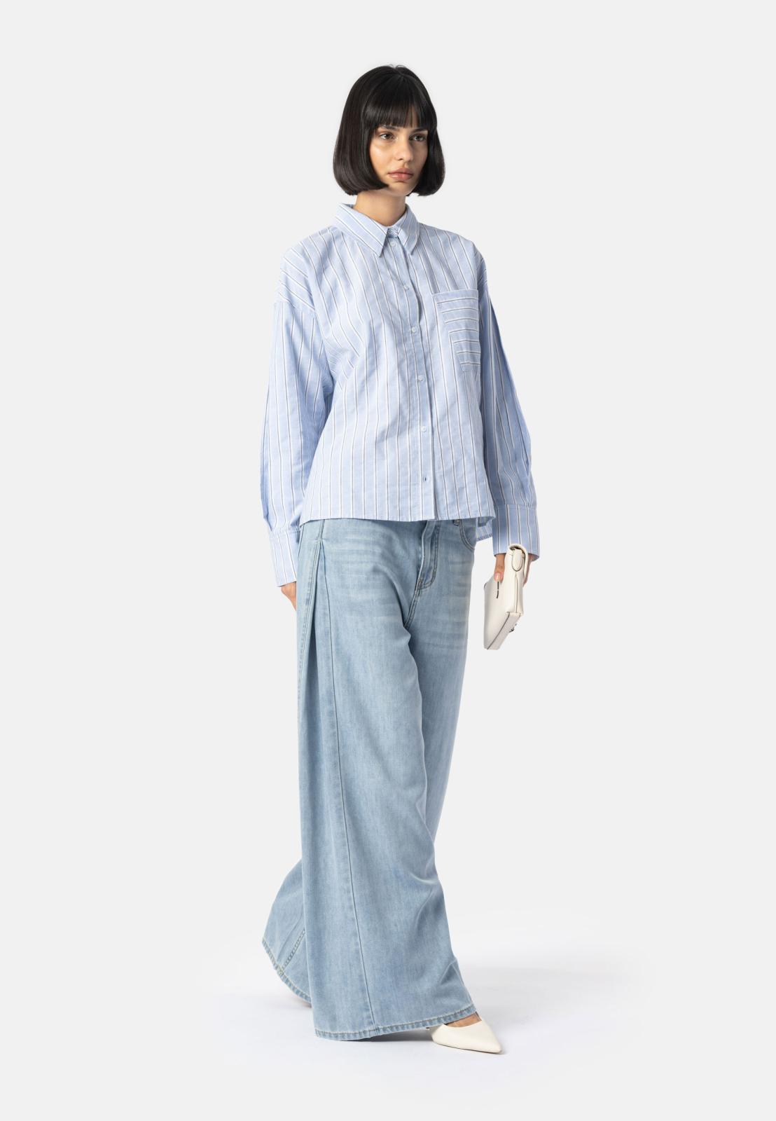 Wide Leg Jeans ER Eireen in Fence Blue