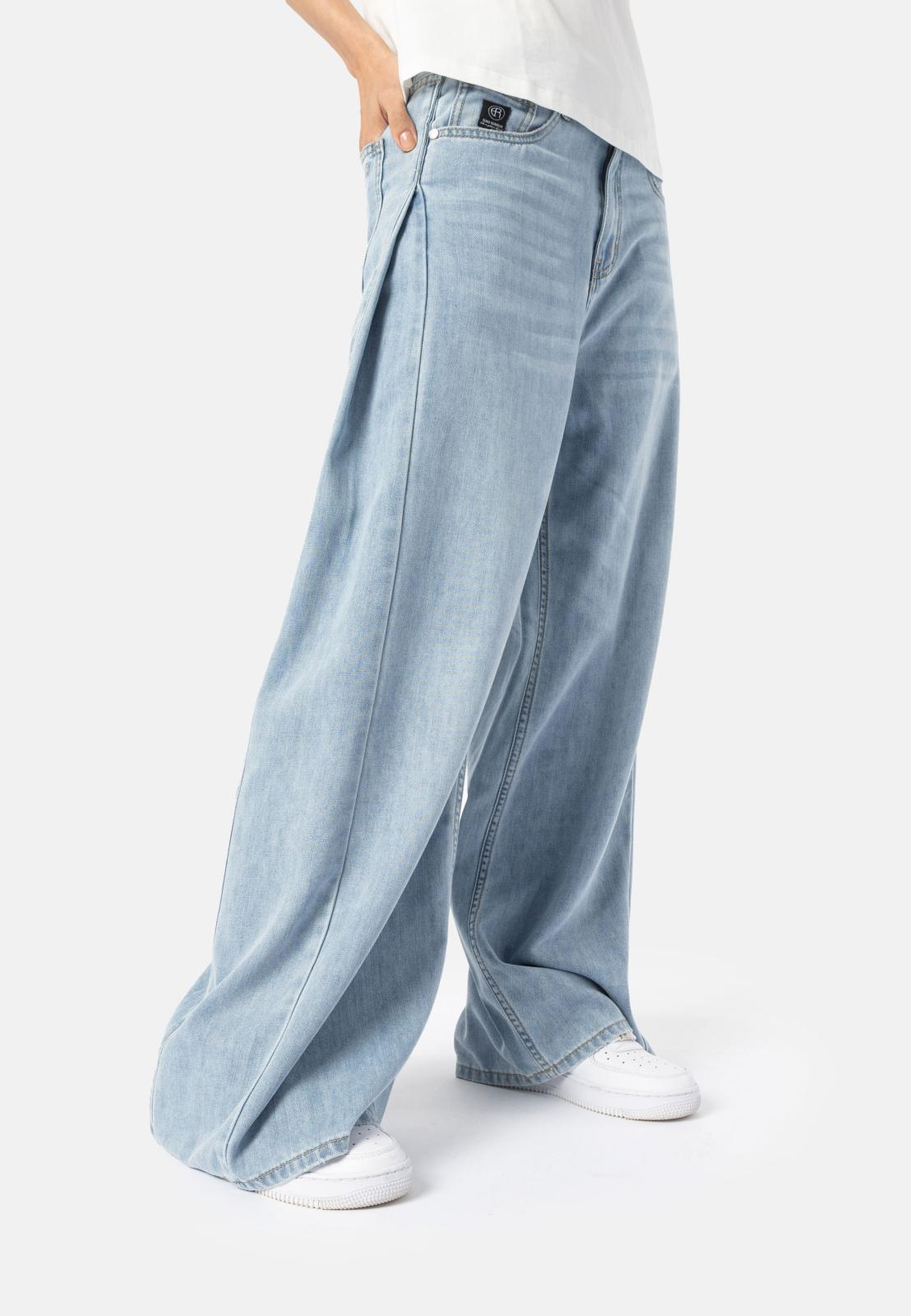 Wide Leg Jeans ER Eireen in Fence Blue