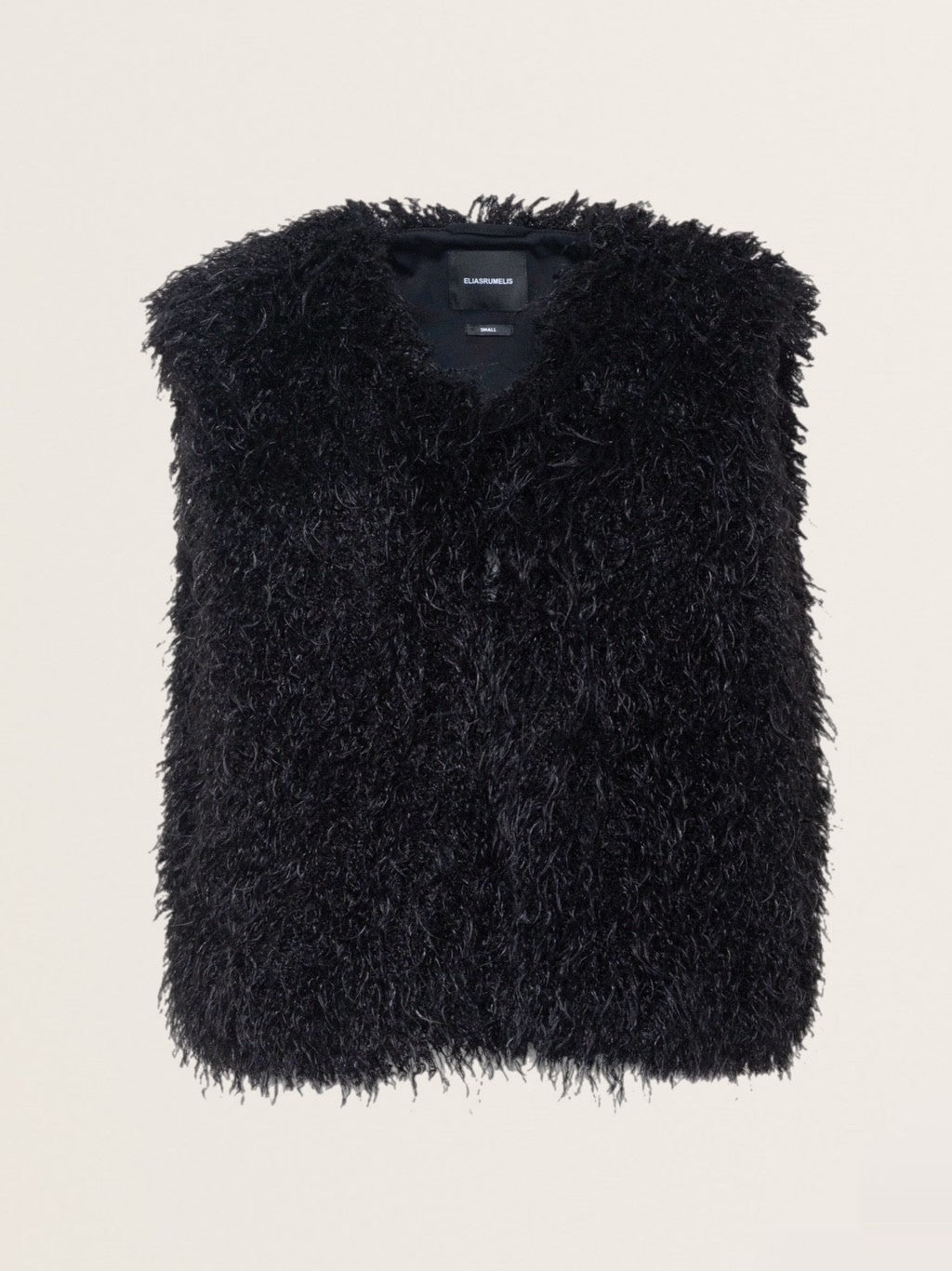 Curly-Lammfellimitat Weste ELLERY in Black