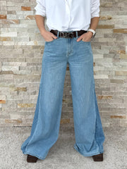 Wide Leg Jeans ER HOLLI in spanish blue