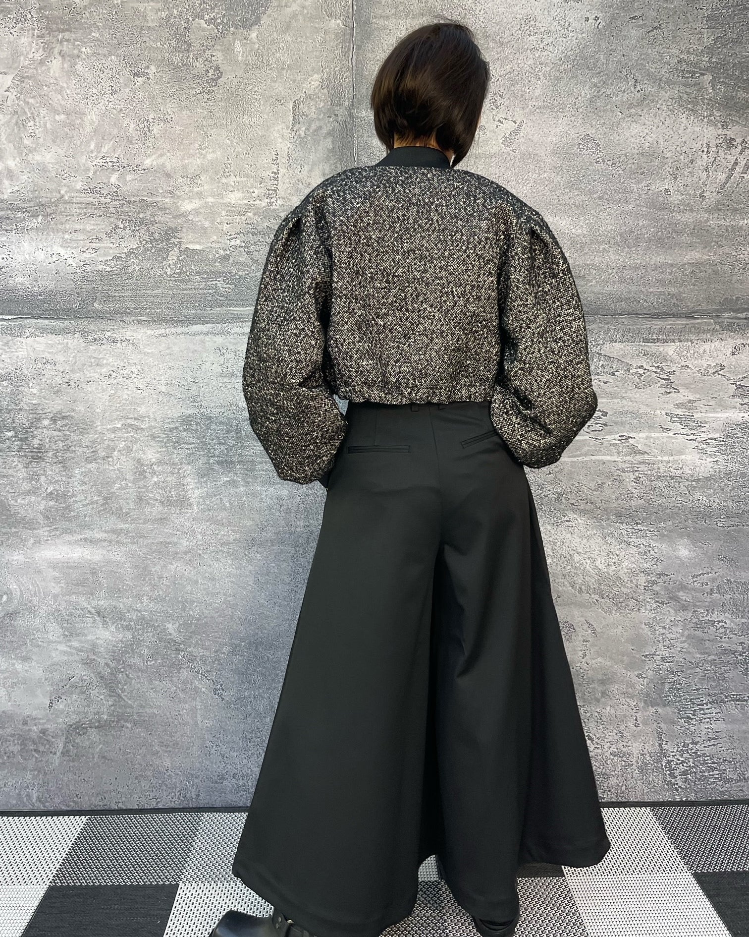 Jeans AUDREY Wide Frayed Schwarz