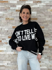 Oversized Sweatshirt IKORIA in Schwarz