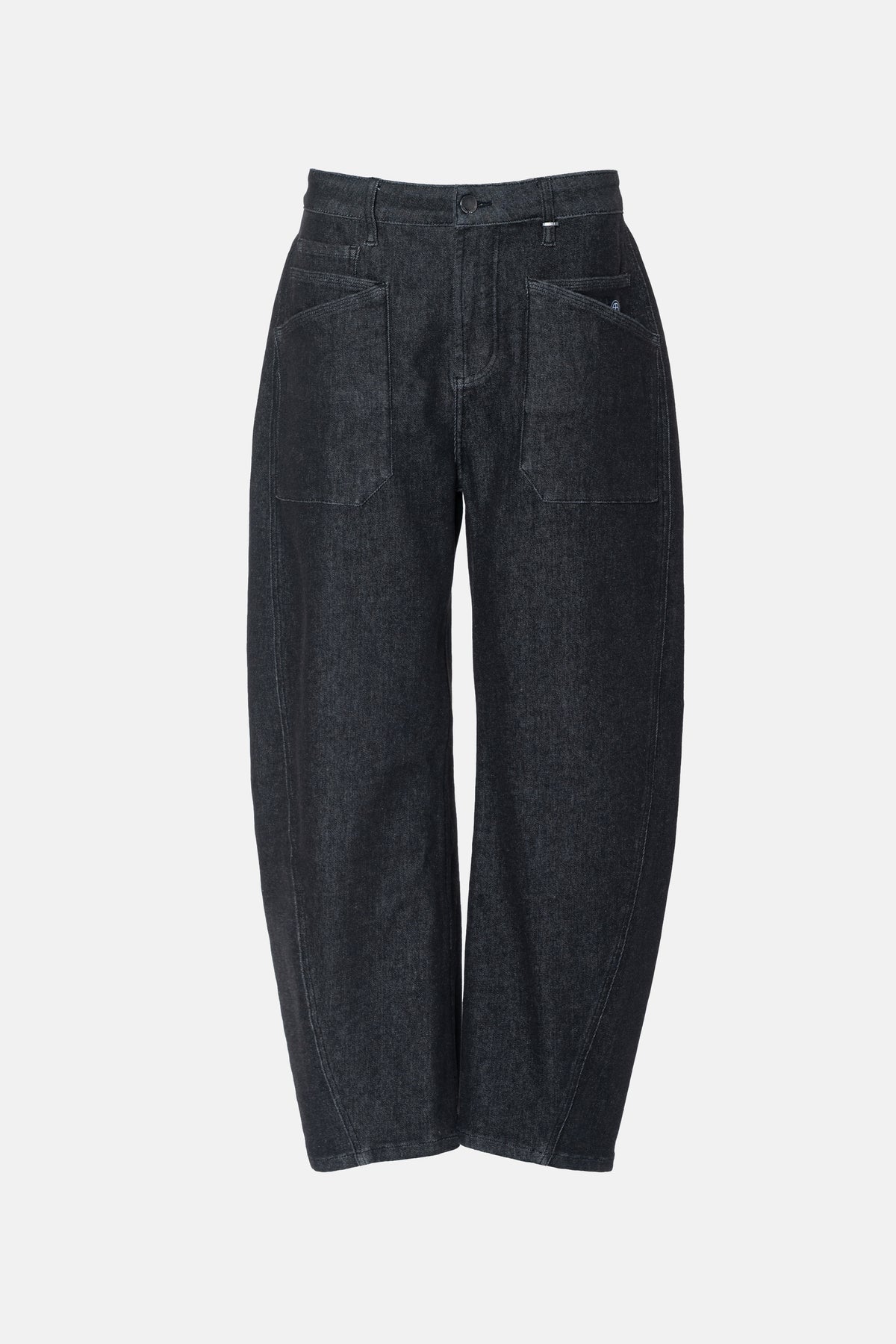 Jeans ISABELLA mit aufgesetzten Taschen in Raw Denim Black